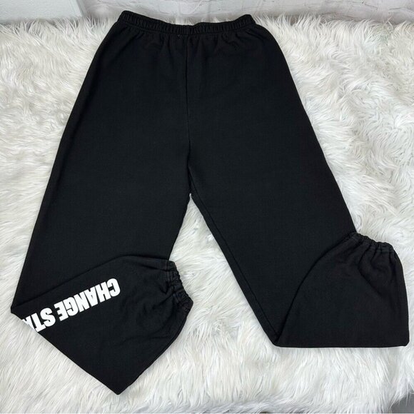 Mayfair The Label Black Change Starts With You French Terry Jogger Med/W26/L28.5 - Picture 5 of 10